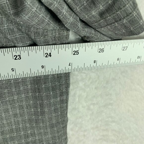 PrAna Men's Gray Garvan Short Sleeve Checkered Pattern Button Up Shirt Size XL - Picture 3 of 10